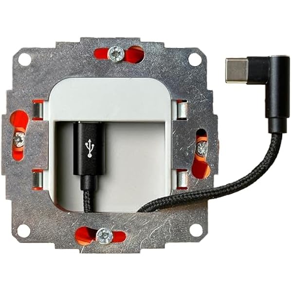 Zasilacz USB 20W do wbudowania w ścianę | do trwałej dostawy prądu dla tabletów i urządzeń USB | Ładowarka kompatybilna z Samsung Tab, Lenovo Tab i wieloma innymi tabletami i iPadami | w zestawie