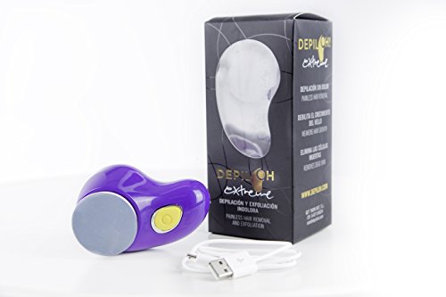 DepilOH! Depiladora Eléctrica corporal para mujer y hombre sin dolor, bolsa de tela con cable cargador USB y 15 parches de repuesto Cover