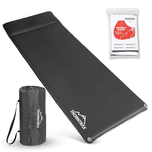 Throntrax Camping Sleeping Pad - Ultralight Camping Mat with Pillow Built-in - 3.1