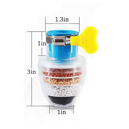3Pcs Faucet Water Filter For Kitchen Sink, Universal Interface Activated Carbon Cleaning Purifier, Splash-Proof And Water-Saving (6-Layer Filtration) #TOP5