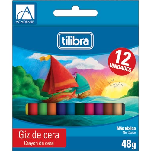 Tilibra - Giz de Cera 12 Cores Académie
