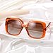 MORESHINE Trendy Big Square Polarized Sunglasses Retro Vintage Shades for Women Fashion Cool Oversized Sun Glasses Uv Protection Gafas De Sol Para Mujer Elitera 70s 90s 2020 (Orange)