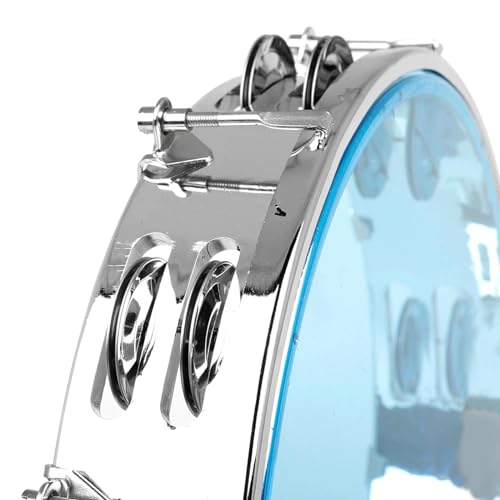 Tambourin musical rond percussion double rangée cloches métal 25,4 cm - 6