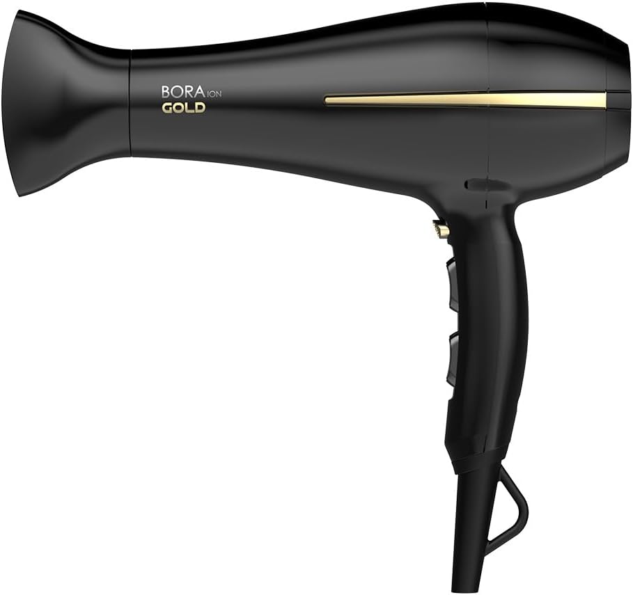 Back view of the Bora Gold Hair Dryer showing the air filter