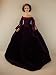 Stunning Gown in Purple with Velvet Skirt and Shimmery Bodice Made to Fit Barbie Doll