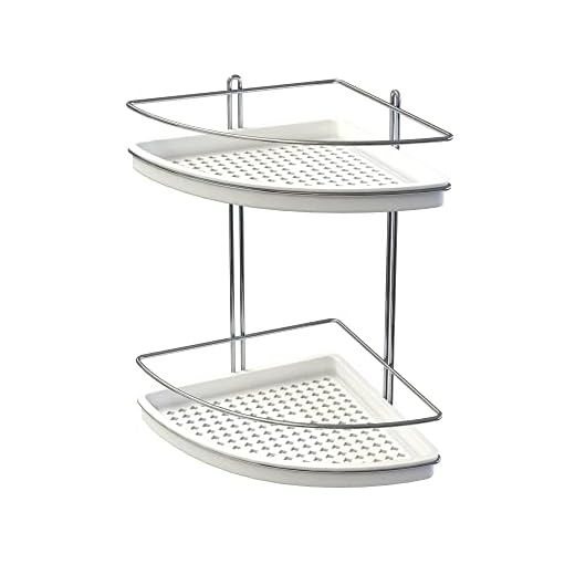 Porta Shampoo Duplo de Canto, Branco, Stolf