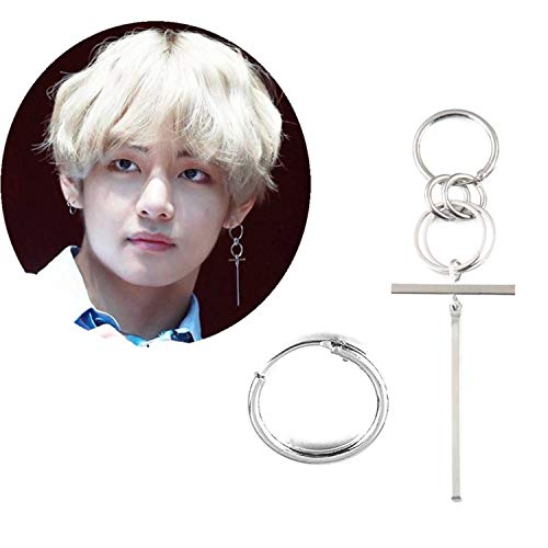 PPX 6 stuks Kpop Bangtan Boy Album Jimin ketting oorbellen Korean modesieraden, oorstekers punk drop dangle dubbele… - Image 6