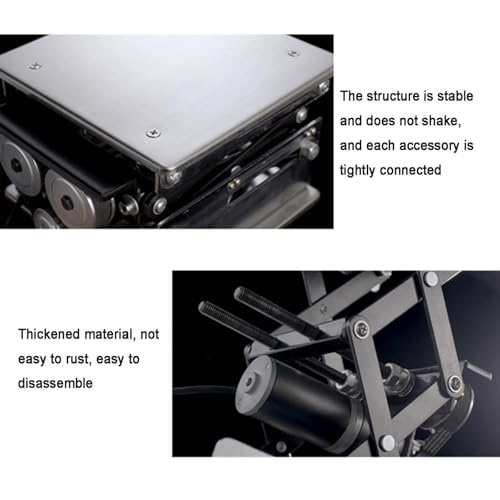 Plataforma de elevación eléctrica de acero inoxidable con mando a distancia, capacidad de carga de 10 kg, funcionamiento silencioso, 20 x 20 cm, mesa de elevación para uso en laboratorio
