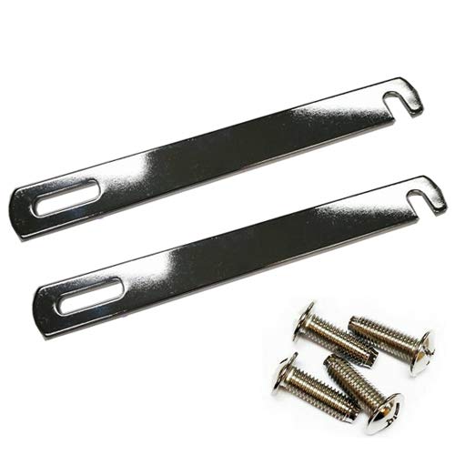 unbeatableoffers Divan Bed Base Link Bars 98mm-200mm Silver Nickle Plated With Screw Fittings (4 Linking Bars With 8 Standard Screws, 200m)