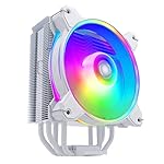 Cooler Master Hyper 212 Halo CPU Air Cooler - Pure White Aluminium Finish, 4 Continuous Direct Contact Heat Pipes with Fins, MF120 Halo2 ARGB Fan, ARGB Auto Detect, LGA1700 & AM5 Brackets - White - Image 5