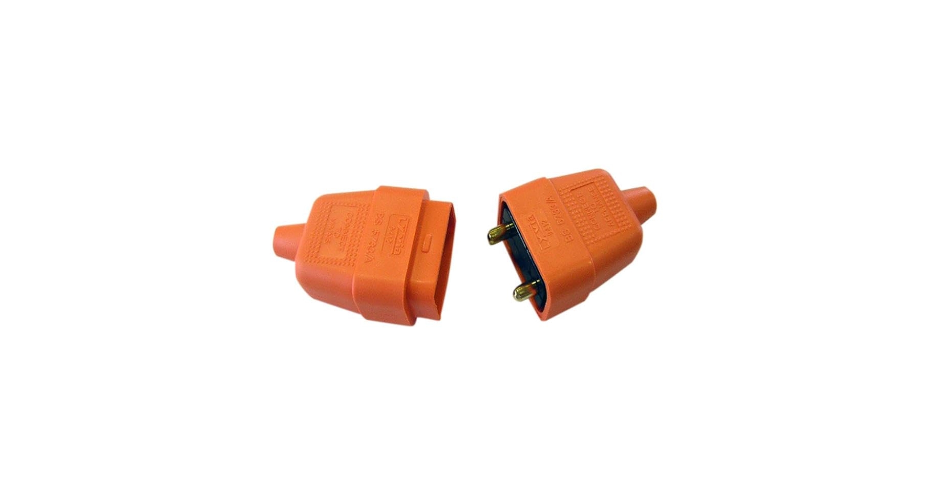 PAオレンジ Dencon 2 Pin Rubber Connector Plug 10A Orange - Amazon.com