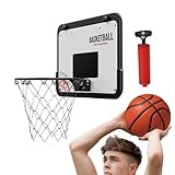 Canasta de baloncesto plegable para niños, de aleación de rebote automático, para jugar al baloncesto en interiores, para chimenea, garaje, sala de actividades, balcón, patio