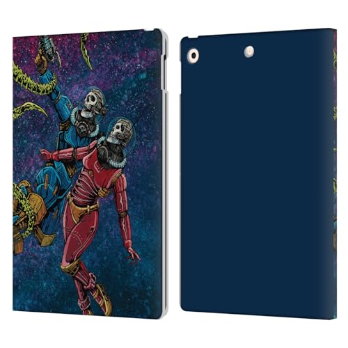 Étui pour iPad 10.2 protégeant des chocs avec un motif de couple d'astronautes