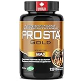 Prostate Health Supplement for Men - Natural Prostate Support Formula for with Saw Palmetto, Greater Nettle, Pumpkin Seed, Minerals & Vitamins, Non-GMO, Gluten Free, Soy Fee, Dairy Free, Made in Canada (120 Veggie Capsules)