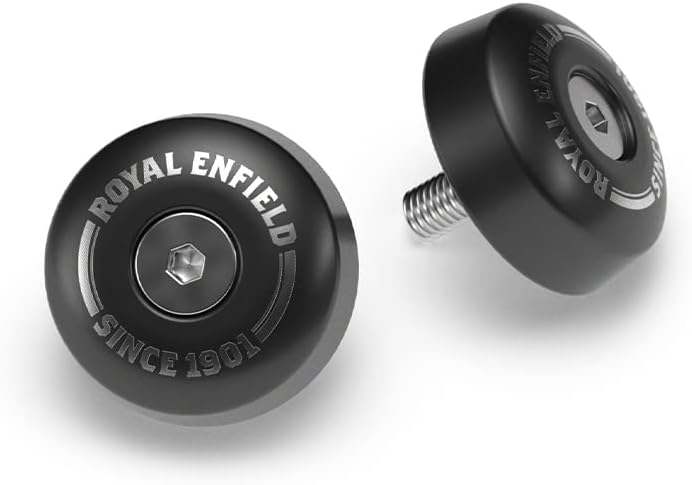 Royal Enfield KXA00271 Black Bar End Finishers for Super Meteor 650 and Shotgun 650