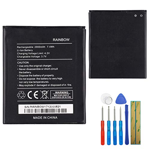 E-yiviil Batterie de rechange pour Wiko Rainbow compatible avec Wiko Rainbow Jam 3g Lite 4g Barry Bloom Bulk avec outils