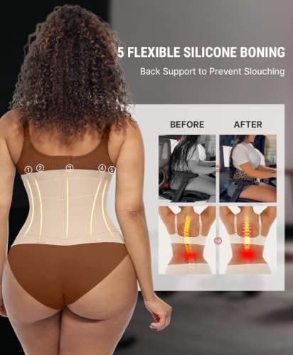 Image of FeelinGirl Waist Trainer Belt Waist Cincher Trimmer Ab Belt Tummy Control Body Shaper with Triple Wrap Women and Men