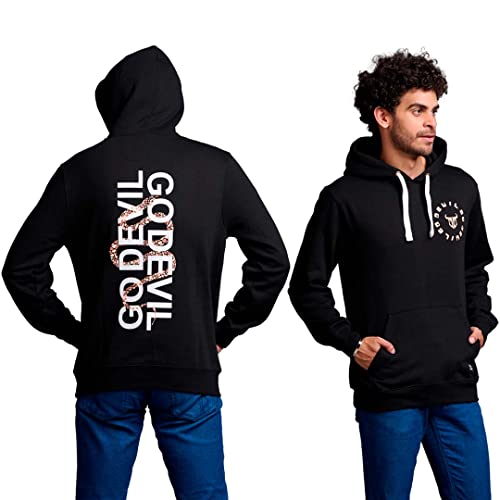 Image of Go Devil Regular Fit 100% Cotton Full Sleeves Winter Wear Stylish Trendy Printed Hoodies Sweatshirt for Men /Boys with Pockets for Everyday Use