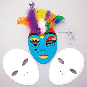 Baker Ross E1144 Bastelmasken für Kinder, 6 Stück