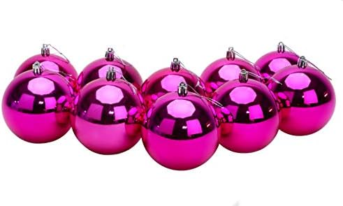 Toyland® Toyland® 10 Extra Large 100mm Colour Christmas Baubles - Christmas Tree Decorations (Copper)