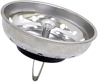 Kitchen Sink Basket Strainer Replacement for US Standard Drains (3-1/2 Inch), Premium 304 Stainless Steel Body W/with Brass Post (Spring Clip) 1 Pack