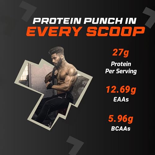 Image of FUELONE Whey Max (Kesar Thandai, 1kg / 2.2lbs), 27g Protein | Whey Protein Concentrate & Whey Protein Isolate