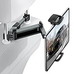 TRYONE Car Headrest Tablet Holder Mount Stretchable Backseat Tablets Stand for Kids, Car Seat Mounts Compatible with iPad Pro 12.9 Air Mini, iPhone, Galaxy Tab, Switch, All 4.7-12.9" Screen Devices