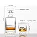 Square 25Oz Whiskey Liquor Decanter Set With 2 Glasses in Box,Decanter Set for Scotch Liquor,Whiskey Wine Decanter Suit for Men and Women Father Coworkers Lovers