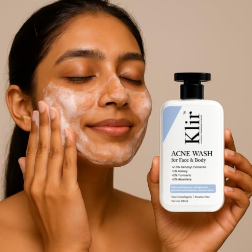Image of Klir 2.5% Anti Acne Body Wash - Deep Cleanse Pores, Removes Acne, bumps & odour(200 ml)