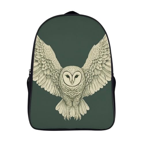 Sac à dos collège imprimé chouette idéal pour les cours et voyages