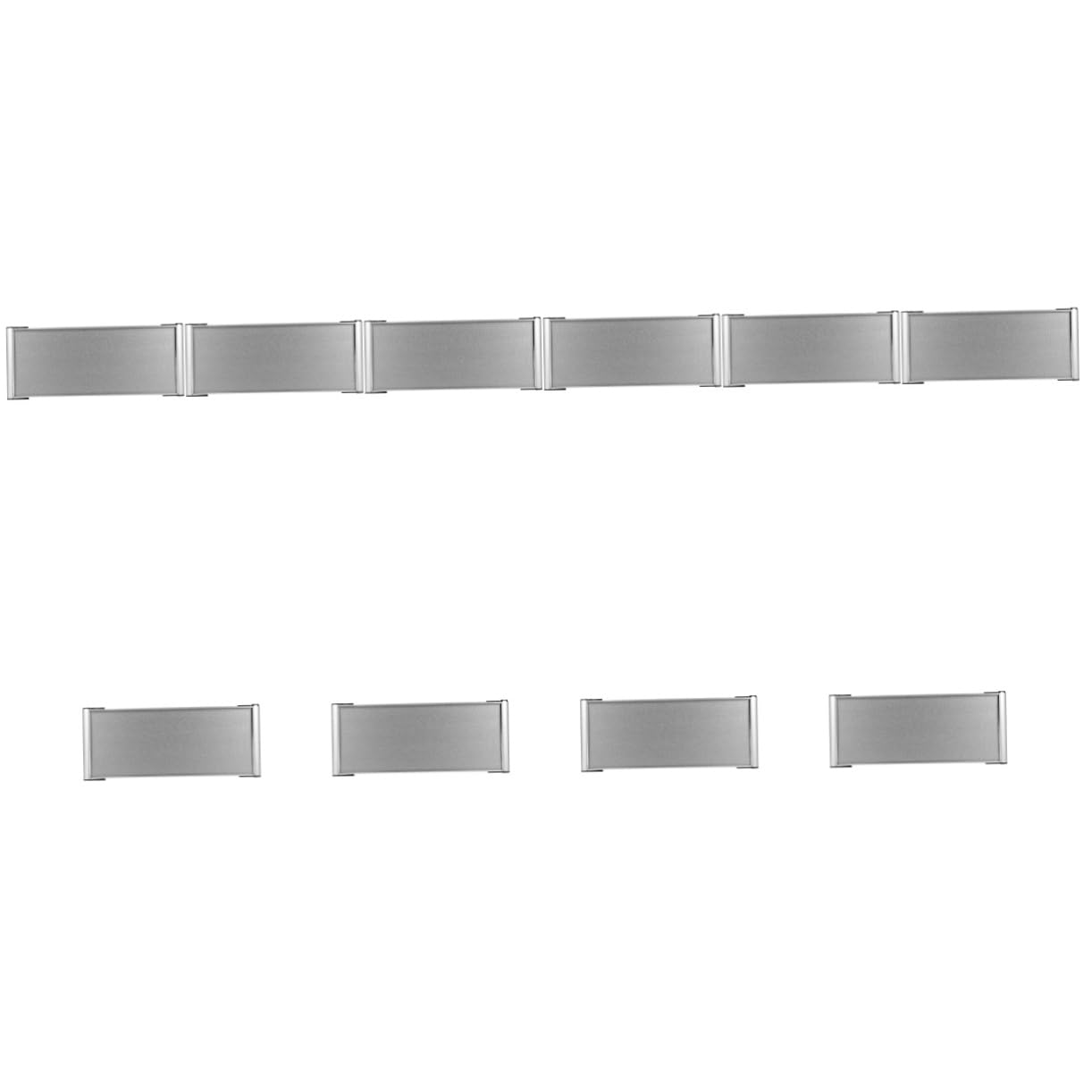 SEWACC 10stücke Aluminium Türschild Mit Minimalistischer Doppelseitiger Beschreibbarer Nameplate Für Langlebig Und Vielseitig Einsetzbar Diy Gestaltungsmöglichkeiten
