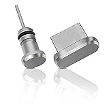 ✅ LIBRE DE POLVO - Los enchufes de protección contra el polvo mantienen el puerto USB-C libre de polvo, salpicaduras y suciedad. Esto aumenta la vida útil de su smartphone.