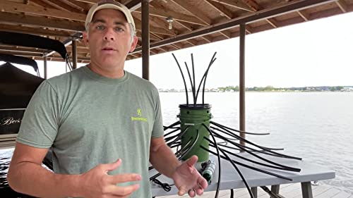 Green Blob Outdoors Fish 'N A Barrel Artificial Fish Habitat Tree for Ponds, Lakes, Docks, Creates Dense Structure, Brush Reef,