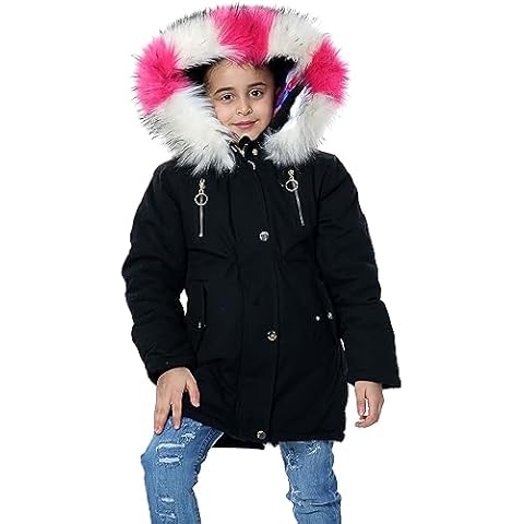 A2Z 4 Kids Girls Faux Fur Parka Coat Cover