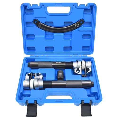 Yuesstloo Coil Spring Compressor Tool Automotive Heavy Duty Macpherson Strut Spring Compression Set with Extendable Safety Bracket for Car ATVs Trucks Max Load.2700LB