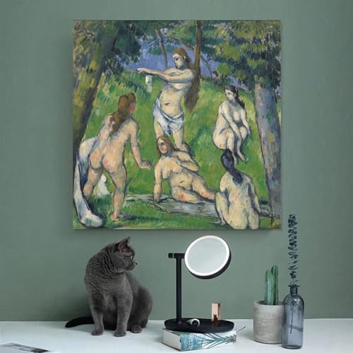 Impression toile Paul Cezanne Five Bathers tableau haut de gamme 50cm