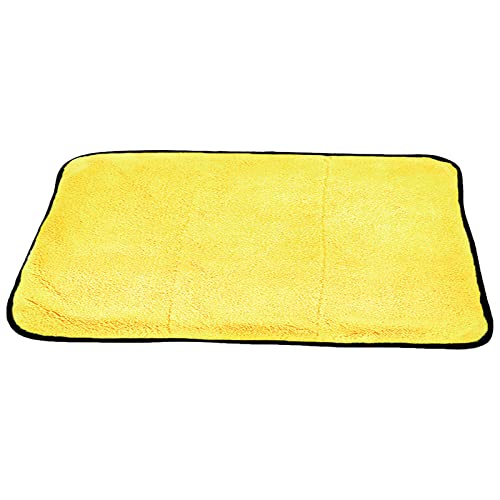 Reheyre Serviette de lavage de voiture épaisse ultra douce double couleur en microfibre absorbant l'eau pour enlever la poussière, essuyer les déversements et nettoyer les voitures C Cover