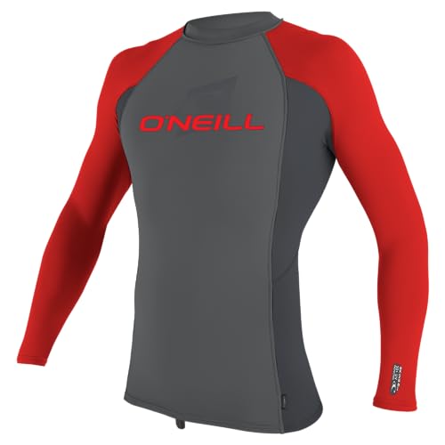Image of O'Neill Youth Premium Skins Long Sleeve Rashguard, UPF 50+ Sun and Rash Protection, Buttery Soft Tight Fit