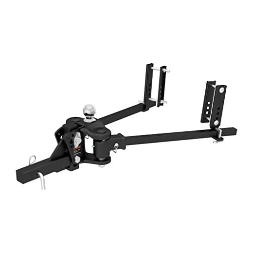 CURT 17500 TruTrack Weight Distribution Hitch with Sway Control, Up to 10K, 2-In Shank, 2-5/16-Inch Ball, Black