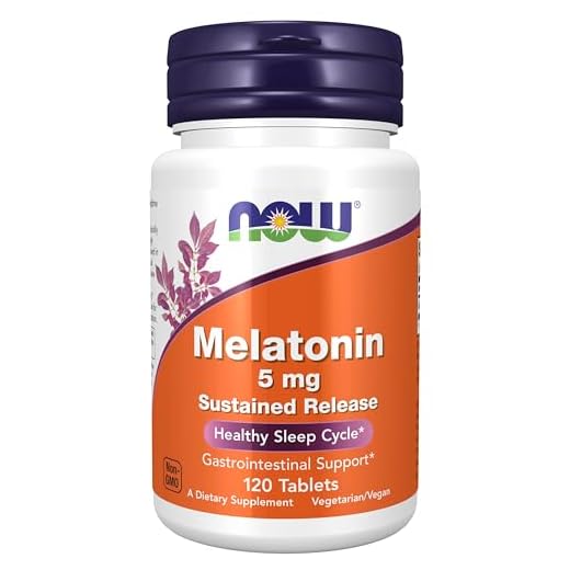 NOW Foods Supplements, Melatonin 5 mg, Sustained Release, Formulated for a 4-Hour Release Period, 120 Tablets