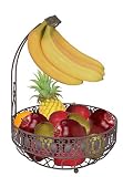 Rosyline Fruit basket Bowl, with Banana Hanger Suitable for kitchen, dining table decoration and sto