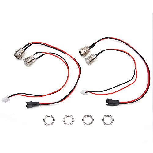 2 juegos de puertos de carga del botón de alimentación con kit de cables de repuesto para patinete eléctrico inteligente (versión de 2 hilos) Cover