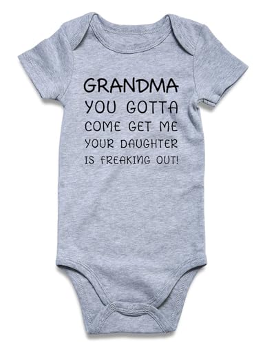 Image of UNICOMIDEA Baby Boys Girls Romper Letter Printed Newborn Outfit Short Sleeve Bodysuits 0-12 Months