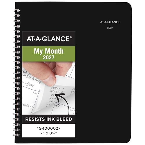 AT-A-GLANCE 2027 Planner Monthly 7 x 8.75 Unruled Daily Blocks DayMinder Black (G4000027)