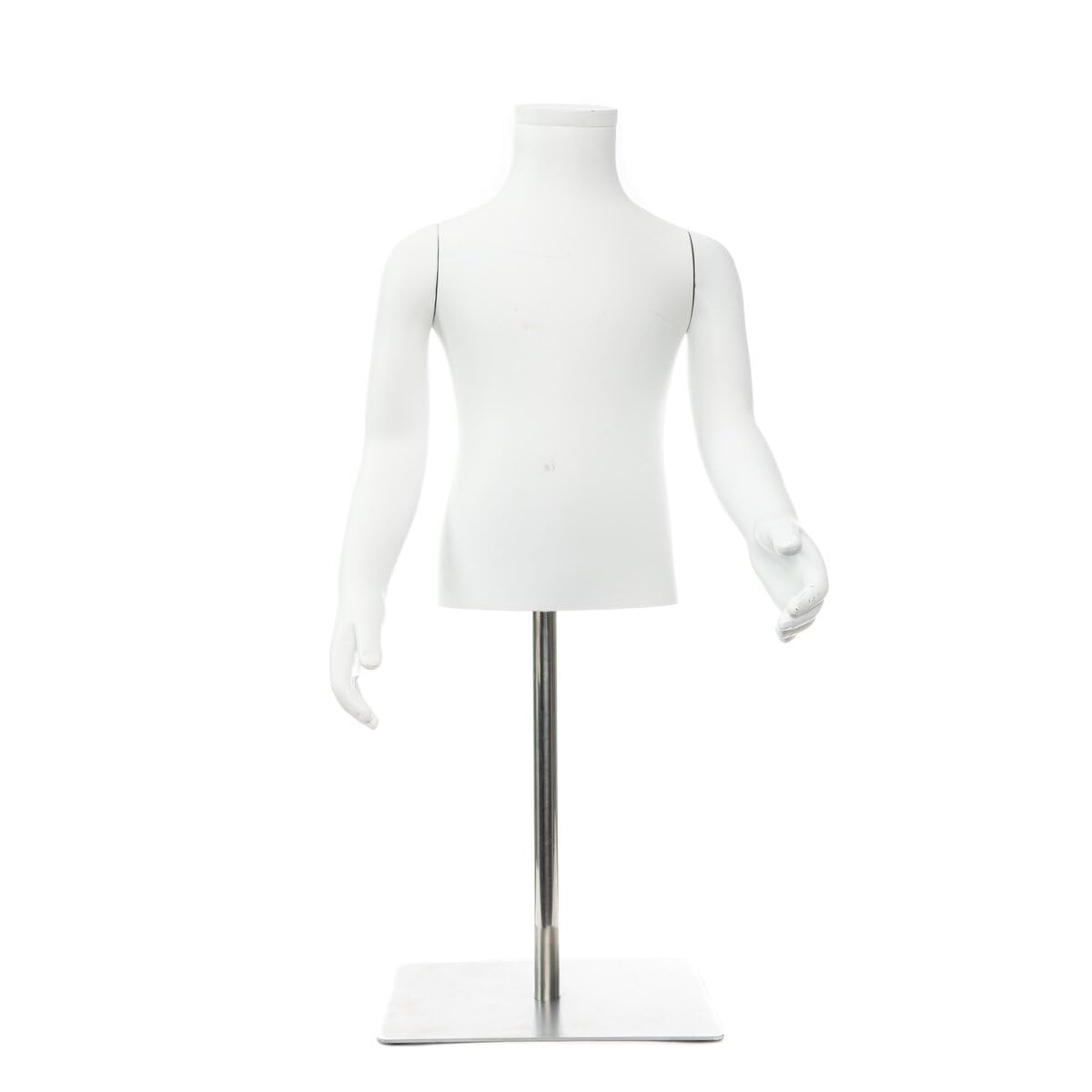 2X Kindertorso Büste KG 116 Unisex Schaufensterpuppe Kind Mannequin + Standfuß | Kindermannequin Kinderschaufensterpuppe Kinderschneiderbüste Kinderbüste