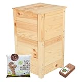 ♻ RECYCLEZ : Ce lombricomposteur WORMWood vous permet de transformer vos déchets organiques en compost riche en nutriments pour votre jardin. Idéal pour réduire vos déchets ménagers tout en nourrissant votre sol de manière naturelle et efficace.