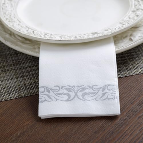 Servilletas de papel de pulpa de madera desechables para bodas de plata 4