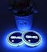2pcs LED Car Cup Holder Lights For GMC, 7 Colors Changing USB Charging Mat Luminescent Cup Pad , Interior Atmosphere Lamp