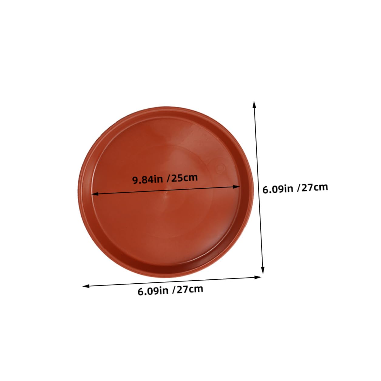 jojofuny 25 Piezas Bandejas Redondas de Plástico para Plantas Platillos para Macetas con Drenaje Reutilizables Bandeja para Jardín Interior y Exterior Base Resistente para Suculentas y