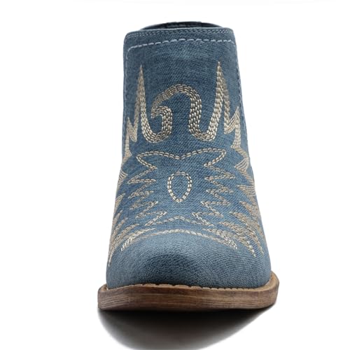 Image of GLOBALWIN Women's Cowgirl Boots Pull On Ankle Booties